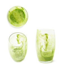 Empty juice glass isolated