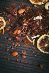 Fototapeta na wymiar Chocolates background.