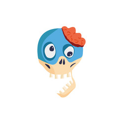Zombie Head Cartoon Character