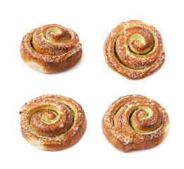 Sweet roll bun isolated