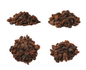 Pile of raisins isolated