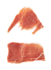 Jamon ham slice isolated