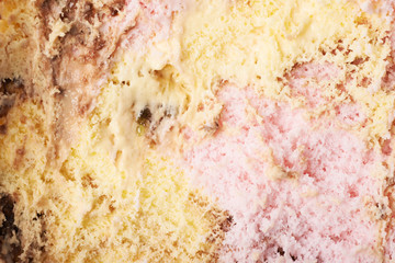 Mixed ice cream texture