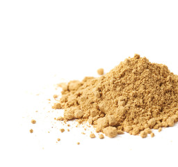 Fototapeta na wymiar Pile of dry ginger powder isolated