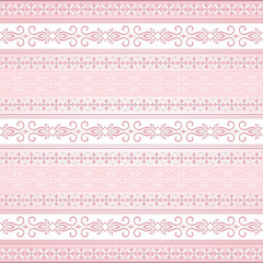 Decorative pink seamless border.