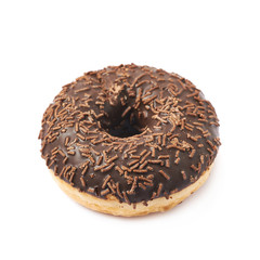 Chocolate donut isolated