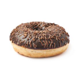 Chocolate donut isolated