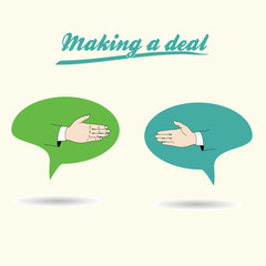 shaking hands emblem