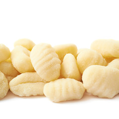 Line of multiple gnocchi dumplings