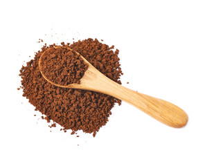 Heart made of instant coffee