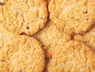 Surface covered with cookies