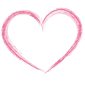 Herz Handzeichnung rosa