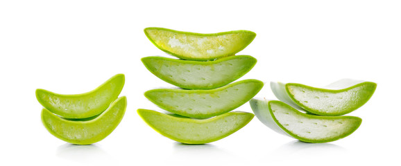 aloe  vera on the white background