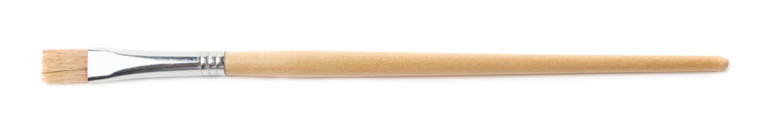 Wooden painting brush isolated