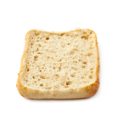 Single piece of bread bun isolated