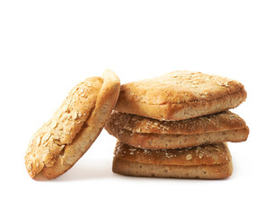 White bread buns composition