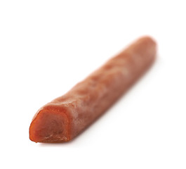 Meat sausage stick snack isolated