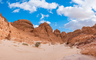Beautiful view of white canyon. South Sinai. Egypt