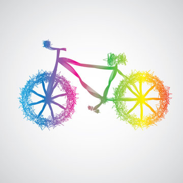 bicycle abstract colorful