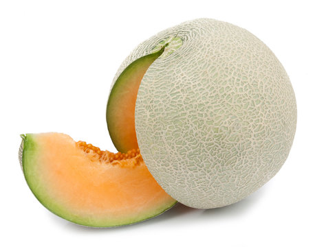 Orange cantaloupe melon isolated