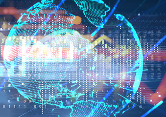 Abstract geometric technology graphic elements. 