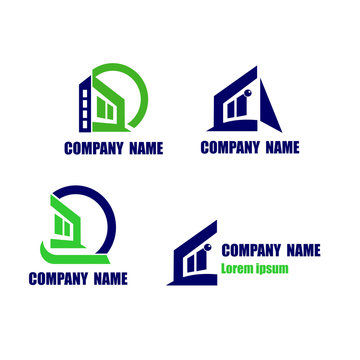 House icon. Construction and Real state company logo design elements