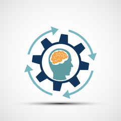 Mechanical gear with a head