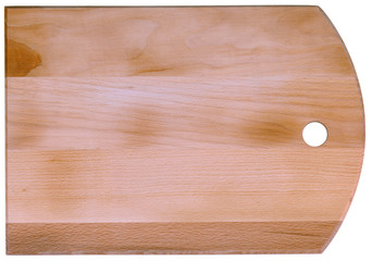 Cutting board isolated on white
