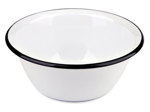 White bowl isolated on white