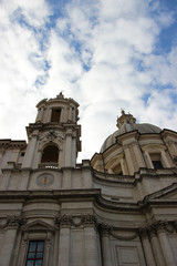 Fototapeta premium Rome,Italy,Piazza Navona,church,Sant'Agnese in Agone.