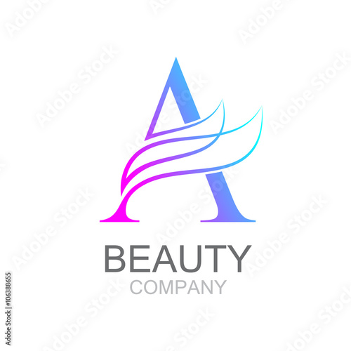 Abstract Letter A Logo Design Template With Beauty Industry And Abstract Letter A Logo Design Template With Beauty Industry And