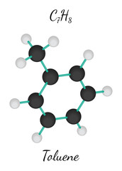 C7H8 Toluene molecule