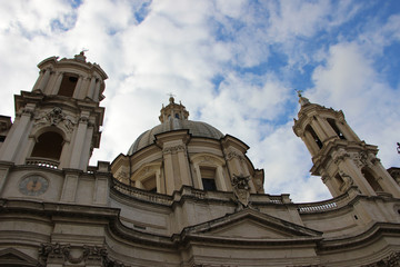 Fototapeta na wymiar Rome,Italy,Piazza Navona,church,Sant'Agnese in Agone.
