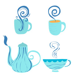 Decoration of hot drink container vector art