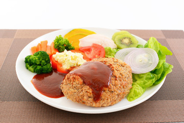 おいしそうなハンバーグステーキ