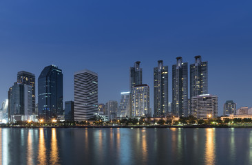 Cityscape bangkok night view