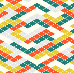 Vector seamless pattern. Geometric seamless pattern. Mosaic seamless pattern. The pattern elements are arranged on a white background.