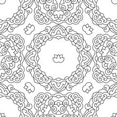 Seamless background with abstract ethnic pattern.
