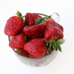 strawberry on the window, wite