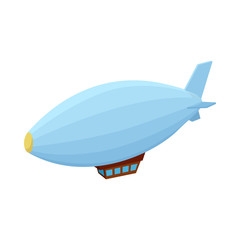 Fototapeta na wymiar Airship icon, cartoon style