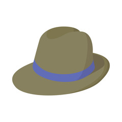 Man hat icon, cartoon style