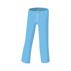 Blue jeans icon, cartoon style