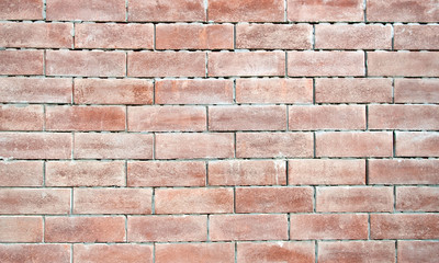Luxury Brick background pattern orange brick wall. Vintage and retro style.