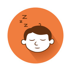 This is an illustration of sleeping head symbol