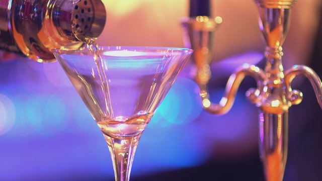Glass of vodka Martini - James Bond style