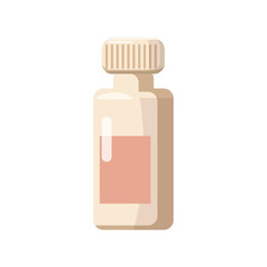 Medicine bottle icon, cartoon style 