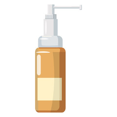 Medicine bottle of spray icon, cartoon style 