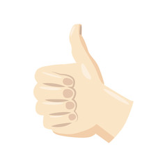 Thumb up icon, cartoon style