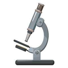 Microscope icon, cartoon style