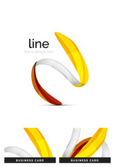 Swirl wavy ribbon, abstract concept